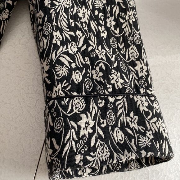 MARIO Serrani Italy Long Floral Print collarless Cardigan Size 8 - Picture 11 of 16